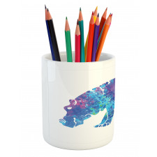 Colorful Silhouette Form Pencil Pen Holder