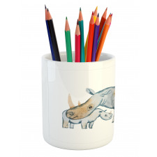 Mother and Baby Animals Pencil Pen Holder