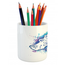 Bohemian Hippie Print Pencil Pen Holder