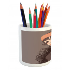 Girl with Mole Pencil Pen Holder