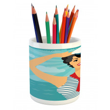 Smiling Sailor Girl Pencil Pen Holder