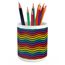 Jagged Zigzag Pattern Pencil Pen Holder