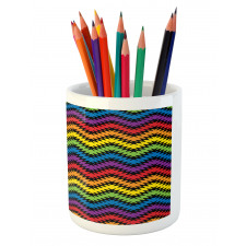 Jagged Zigzag Pattern Pencil Pen Holder