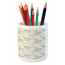 Heap of Chamomile Flowers Pencil Pen Holder