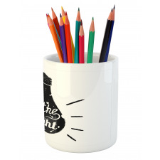 Text on Home Appliance Pencil Pen Holder