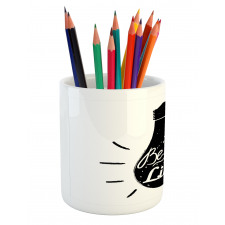 Text on Home Appliance Pencil Pen Holder