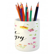 Positive Vibes Be Happy Pencil Pen Holder