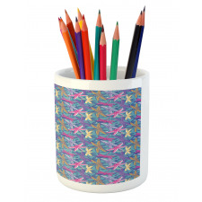 Grunge Colorful Bugs Pencil Pen Holder