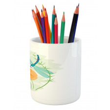 Colorful Nature Bugs Pencil Pen Holder