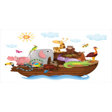 Animals in Ship Cartoon Pencil Pen Holder