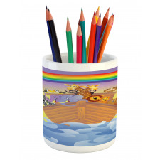 Animals Rainbow Ancient Pencil Pen Holder