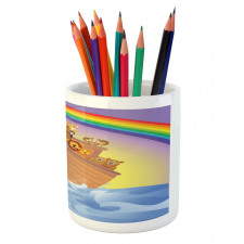 Animals Rainbow Ancient Pencil Pen Holder