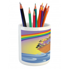 Animals Rainbow Ancient Pencil Pen Holder