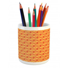 Floral Modern Mosaic Pencil Pen Holder