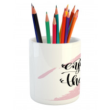 Message with Paint Smear Pencil Pen Holder