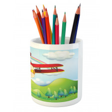 Boy in Sky Sunny Day Pencil Pen Holder