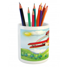 Boy in Sky Sunny Day Pencil Pen Holder