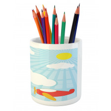 Retro Kids Cartoon Pencil Pen Holder