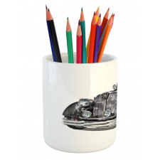 Realistic Classic Car Pencil Pen Holder