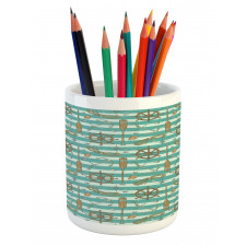 Grungy Nautical Pencil Pen Holder