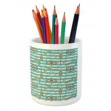 Grungy Nautical Pencil Pen Holder