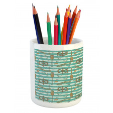 Grungy Nautical Pencil Pen Holder