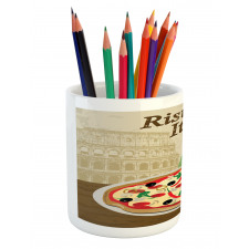 Italian Food Colloseum Pencil Pen Holder