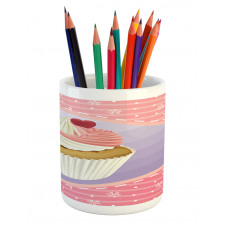 Yummy Pastry Floral Pencil Pen Holder