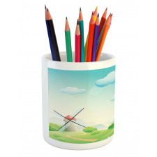 Cartoon Country Landscape Pencil Pen Holder