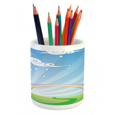 Sun Beams Behind a Hill Pencil Pen Holder