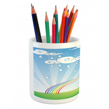 Sun Beams Behind a Hill Pencil Pen Holder