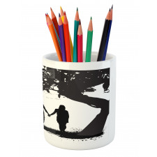 Couple Romance Theme Pencil Pen Holder