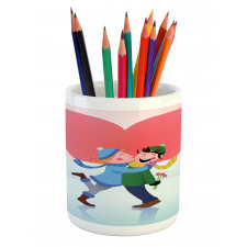 Winter Love Theme Pencil Pen Holder