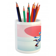 Winter Love Theme Pencil Pen Holder