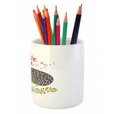 Ink Splatter Words Pencil Pen Holder