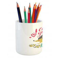 Ink Splatter Words Pencil Pen Holder