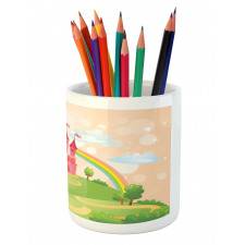 Vibrant Rainbow Pencil Pen Holder