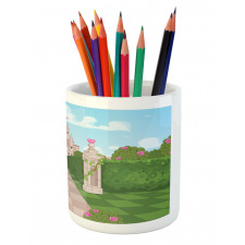 Ivy Covered Pillars Pencil Pen Holder