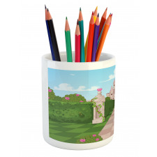 Ivy Covered Pillars Pencil Pen Holder