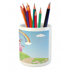 Clouds Princess Castle Pencil Pen Holder