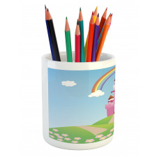 Clouds Princess Castle Pencil Pen Holder