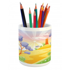 Cartoon Style Tower Pencil Pen Holder