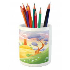 Cartoon Style Tower Pencil Pen Holder