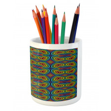 Seventies Hippie Pencil Pen Holder