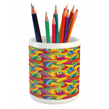 Colorful Rainbow Pencil Pen Holder