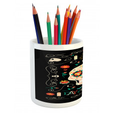 Calavera and Candle Pencil Pen Holder