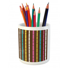 Rainbow Bamboo Sticks Pencil Pen Holder