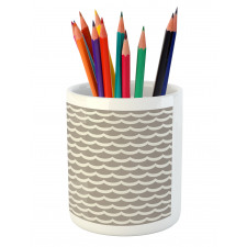 Fish Scale Wavy Rows Pencil Pen Holder