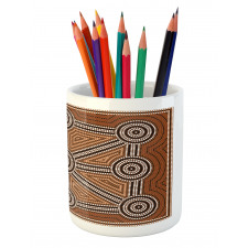 Aboriginal Patterns Pencil Pen Holder