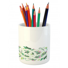 Border Style Ornament Pencil Pen Holder